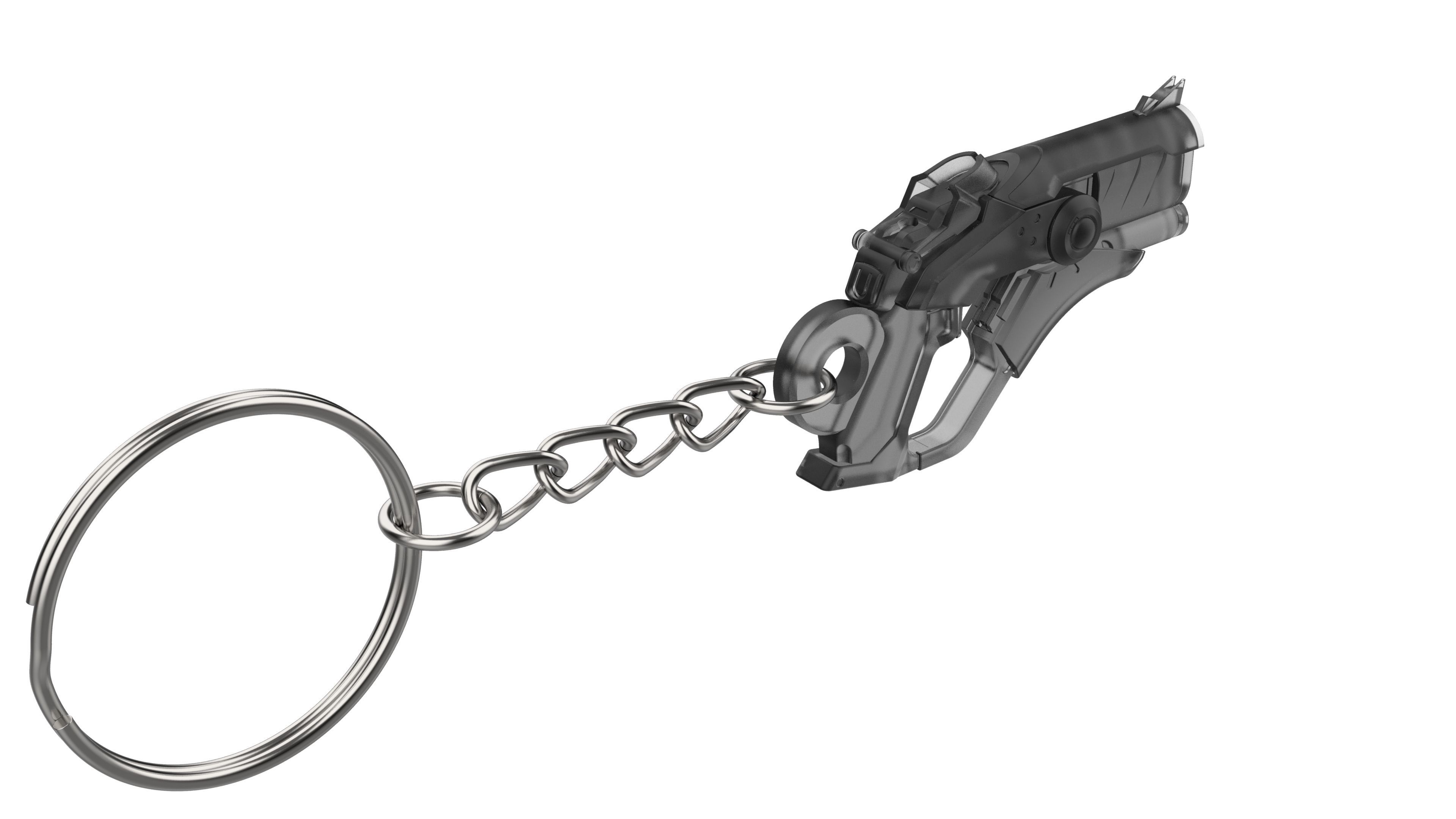 Keychain - Merci Devil Skin Blaster - Overwatch - STL 3D print model_8
