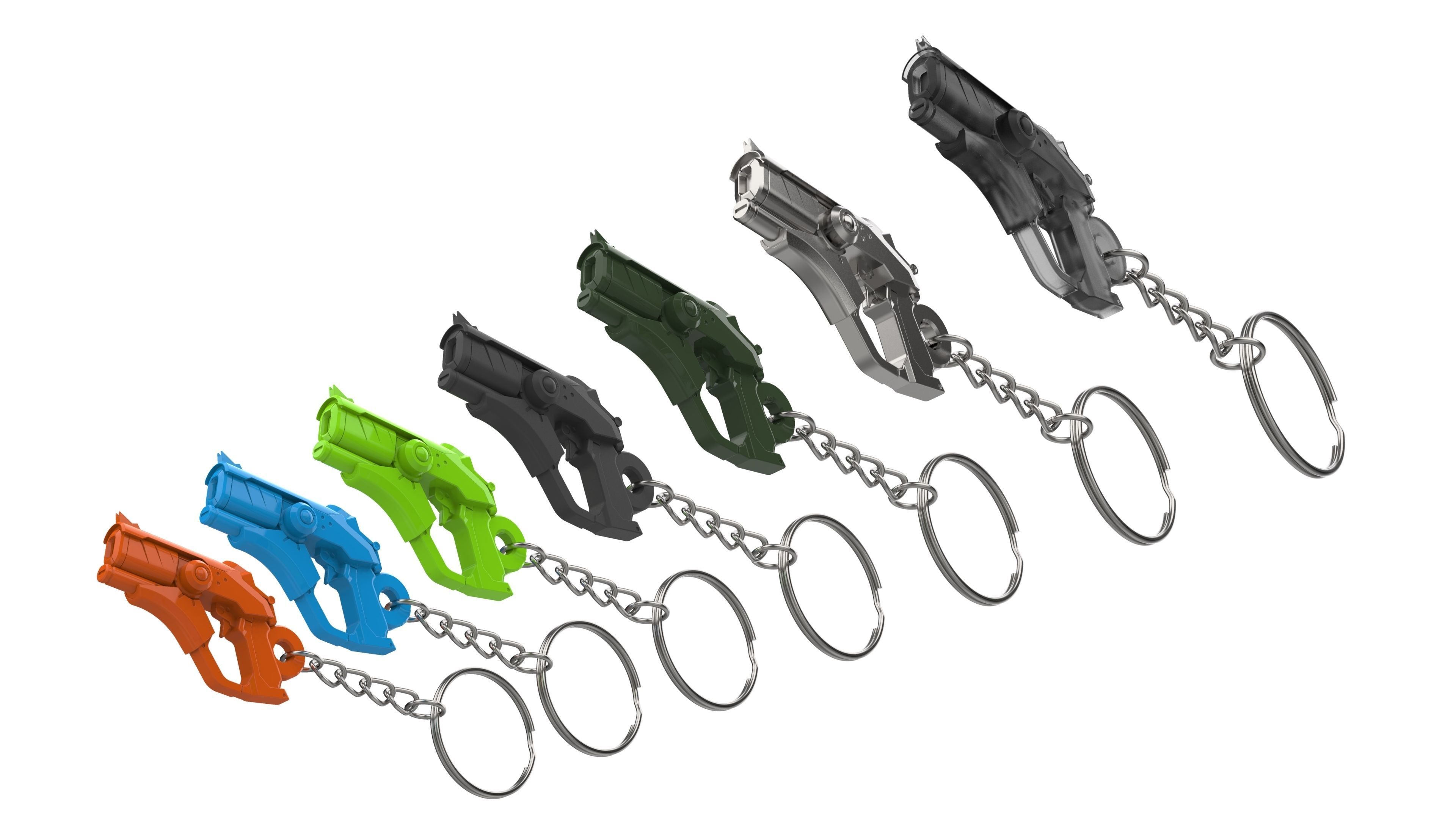 Keychain - Merci Devil Skin Blaster - Overwatch - STL 3D print model_10