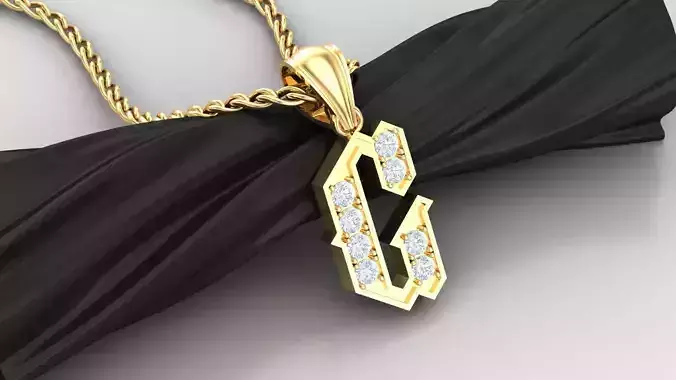 Pendant  Letter G 3D print model
