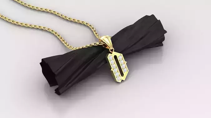 Pendant  Letter D 3D print model