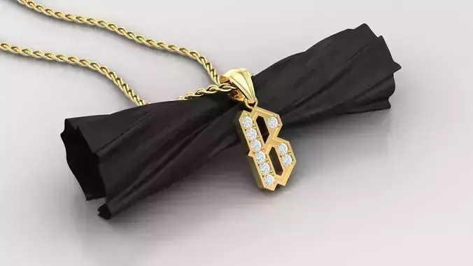 Pendant  Letter B 3D print model