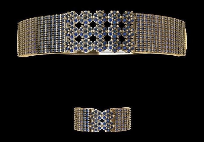 bracelet with ring 3D print model