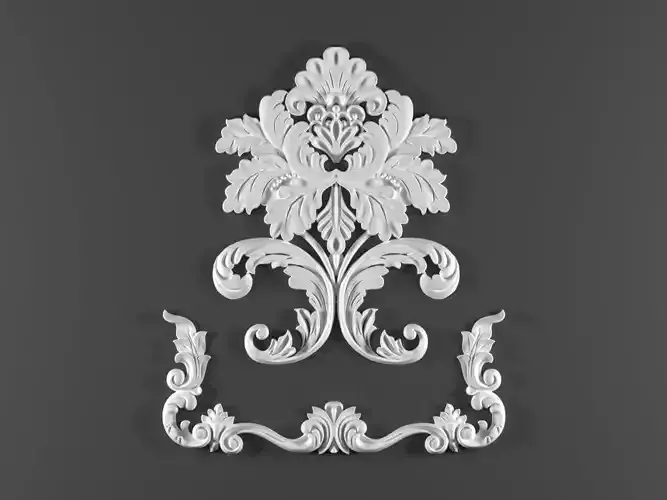 ornamental classic decoration 3d model vol 24
