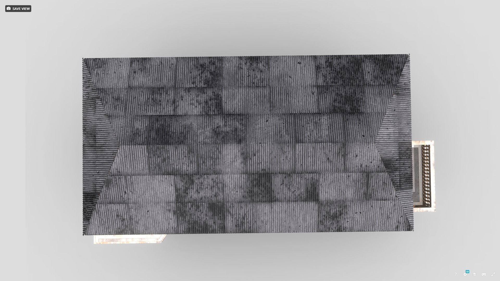 Colonial Building Low-poly 3D model_12