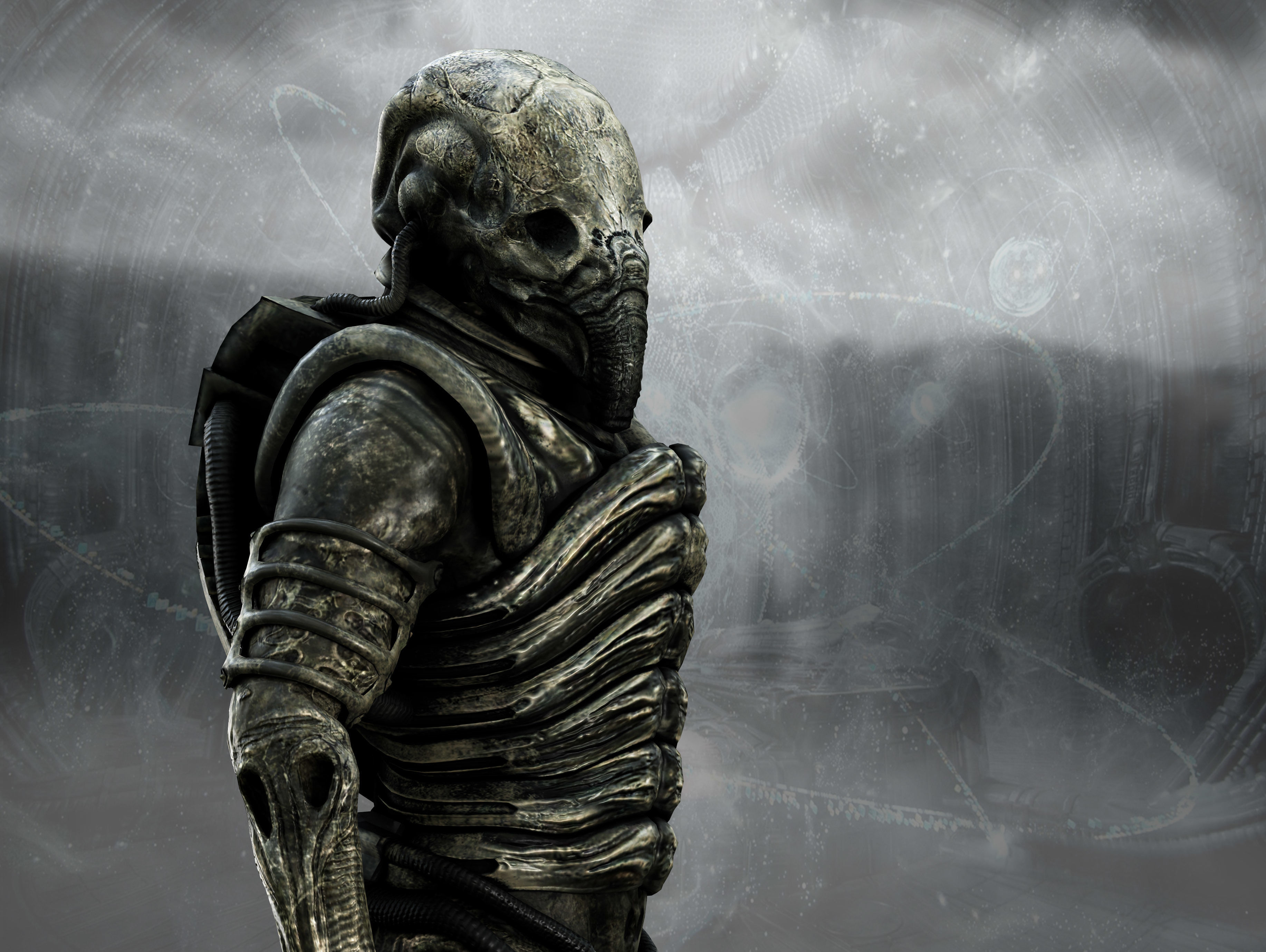 Prometheus Space Jockey Low-poly 3D model_2