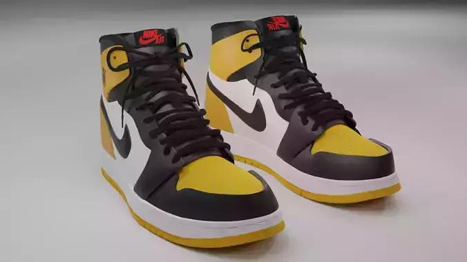 Nike Air Jordan Yellow White 