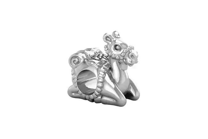Camel silver charm