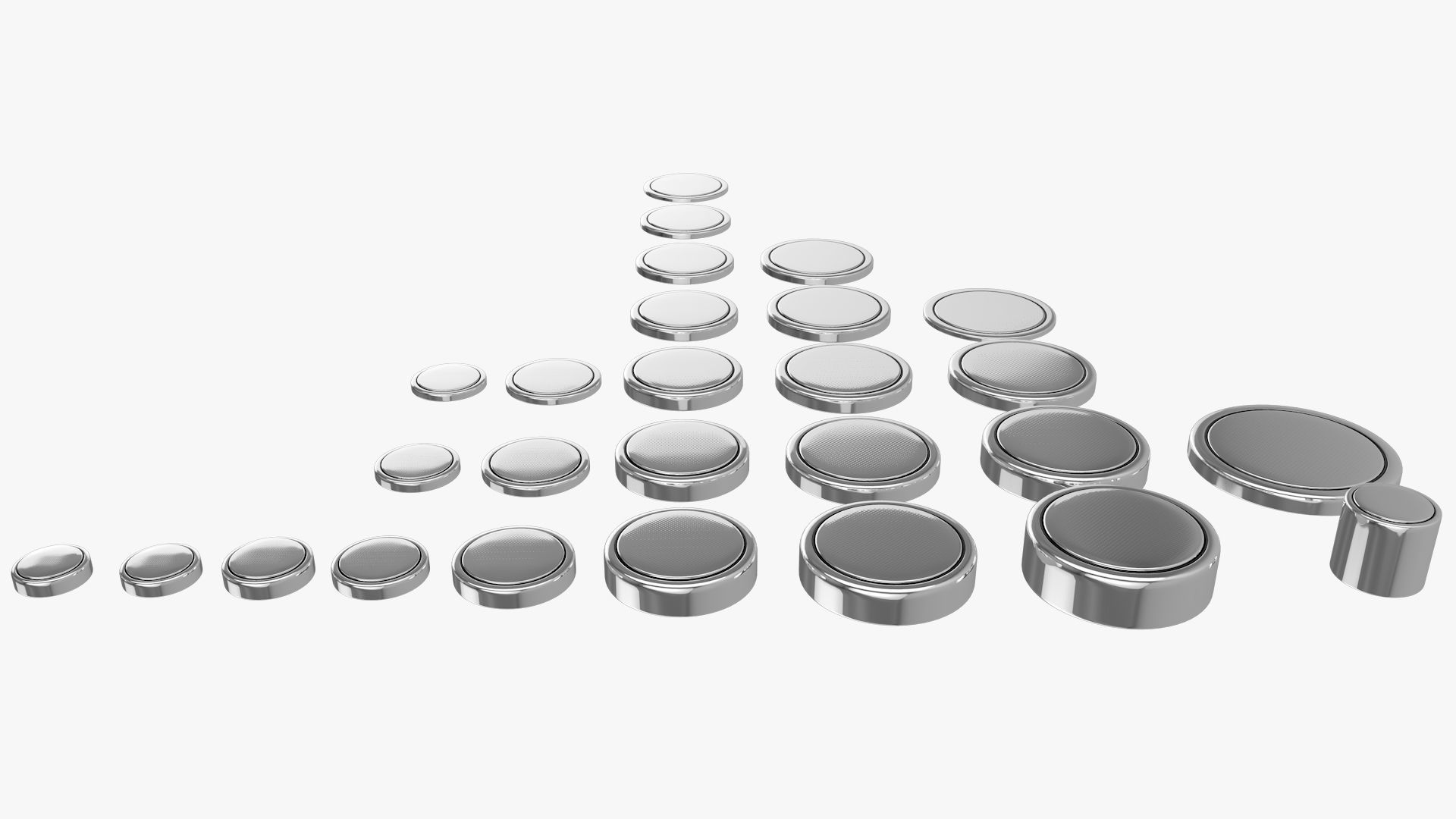 All Size Lithium Battery Cells 3D model_2