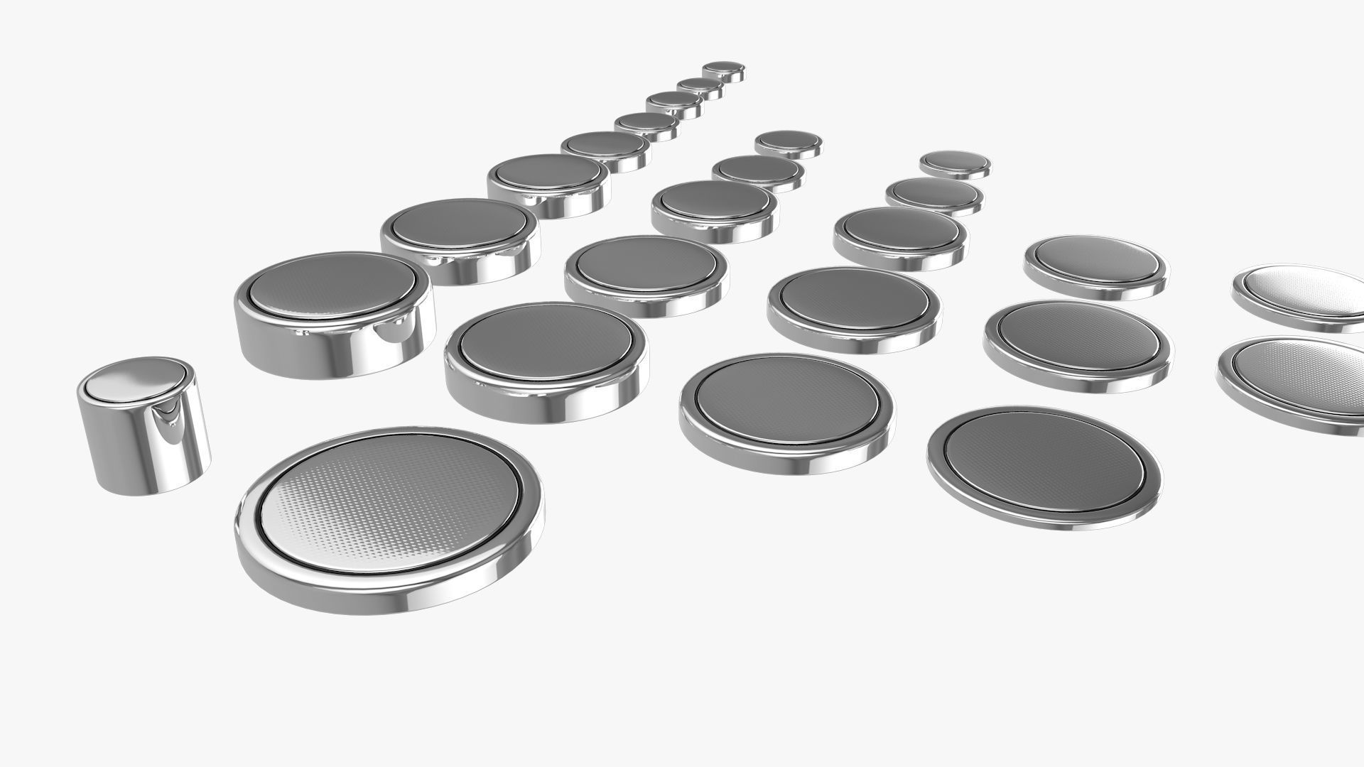 All Size Lithium Battery Cells 3D model_10