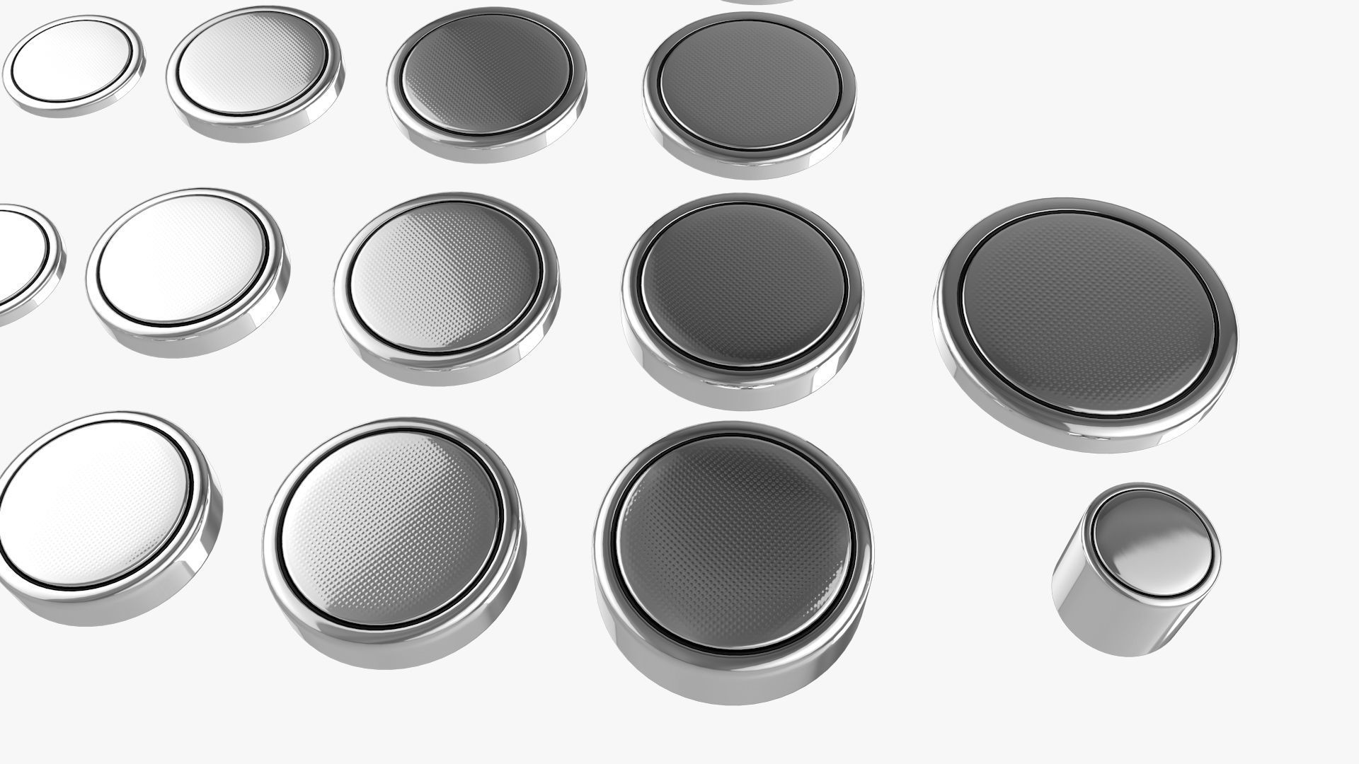 All Size Lithium Battery Cells 3D model_9