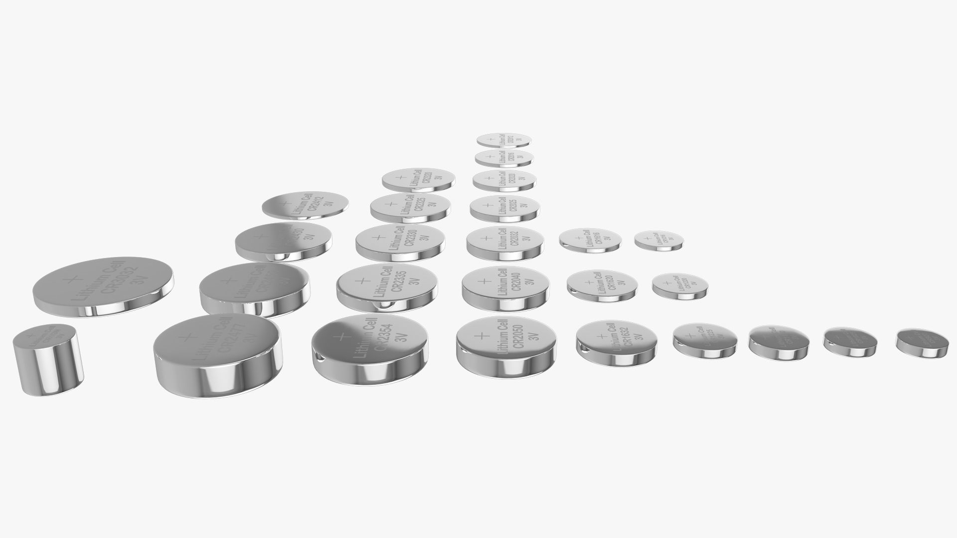 All Size Lithium Battery Cells 3D model_1