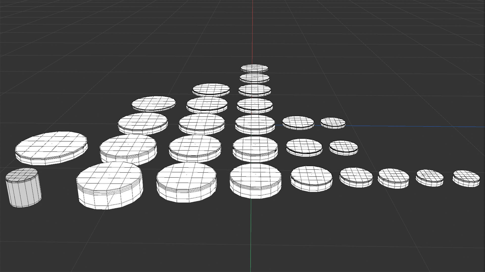 All Size Lithium Battery Cells 3D model_11