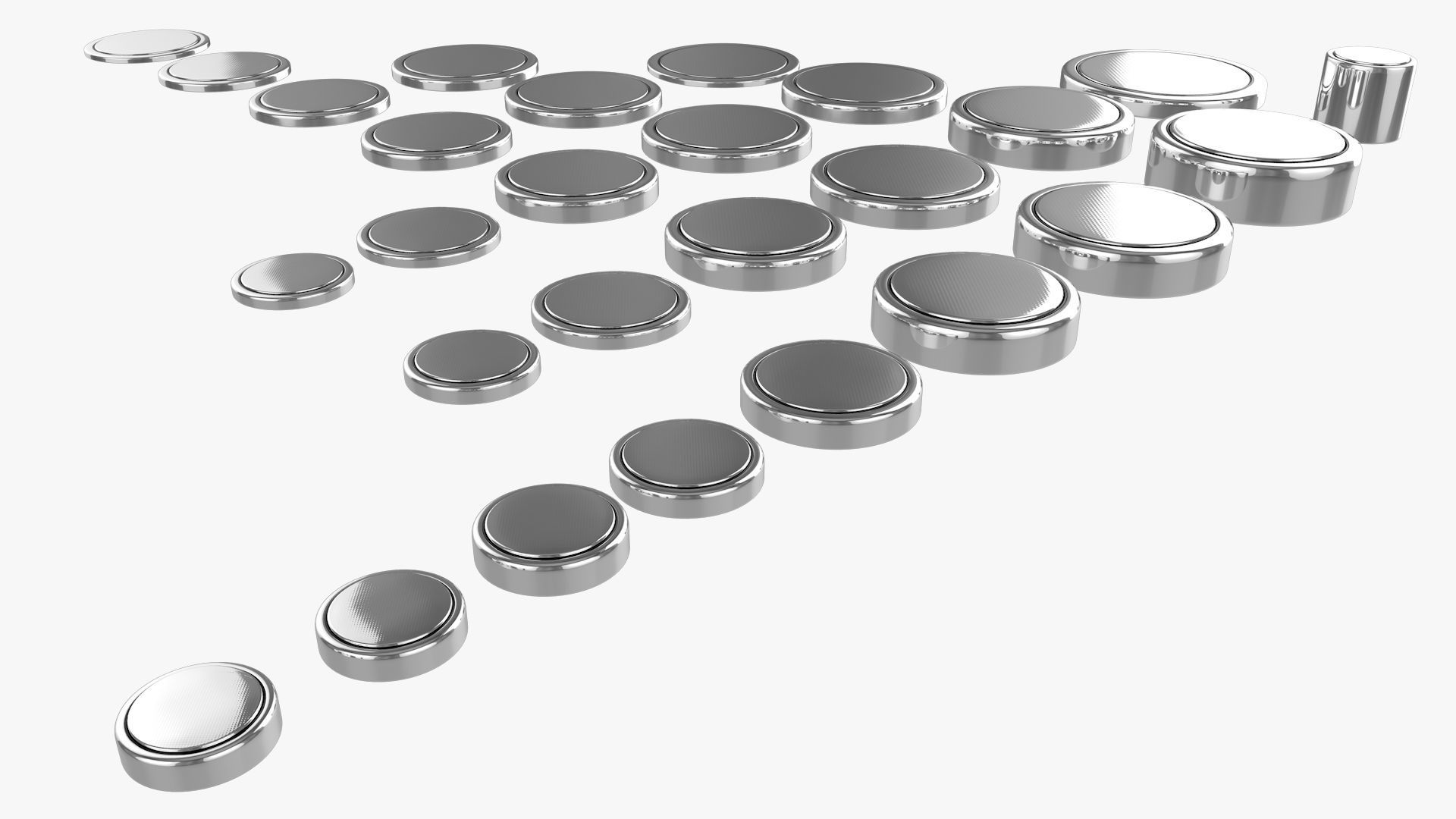 All Size Lithium Battery Cells 3D model_4