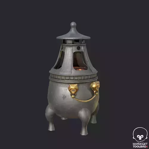 Pbr  Copper - Iron Medieval Fire Pit - Fire Place