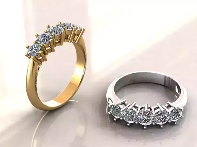 Riviera Ring Five Stones