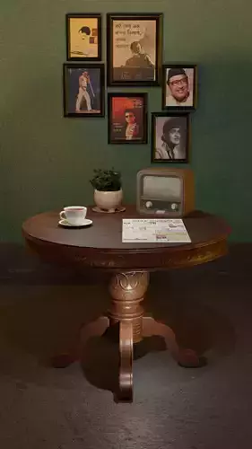 3D model of a tea cup with smoke simulations Low-poly 3D model