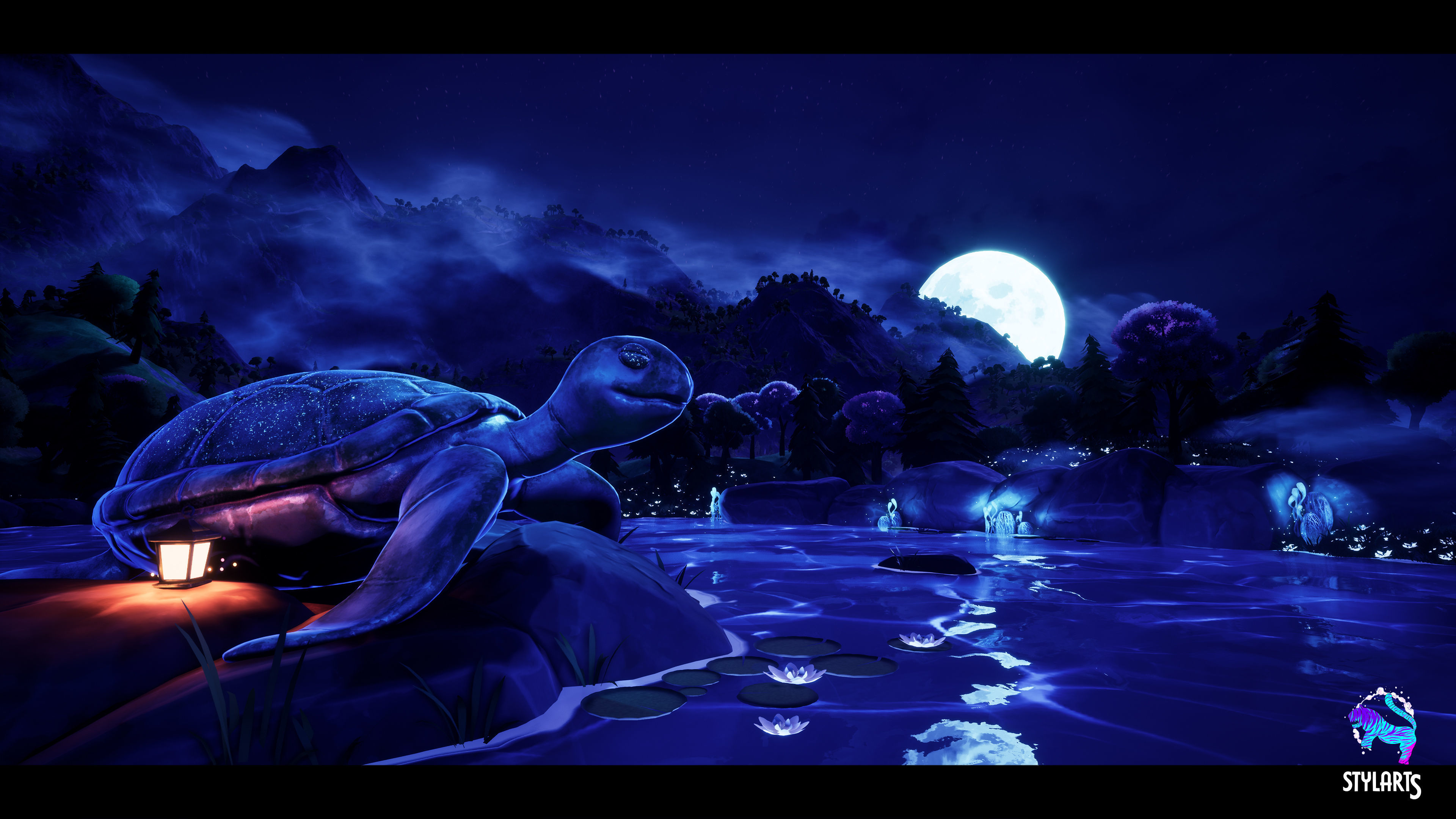 Modular Stylized Village Low-poly 3D model_4