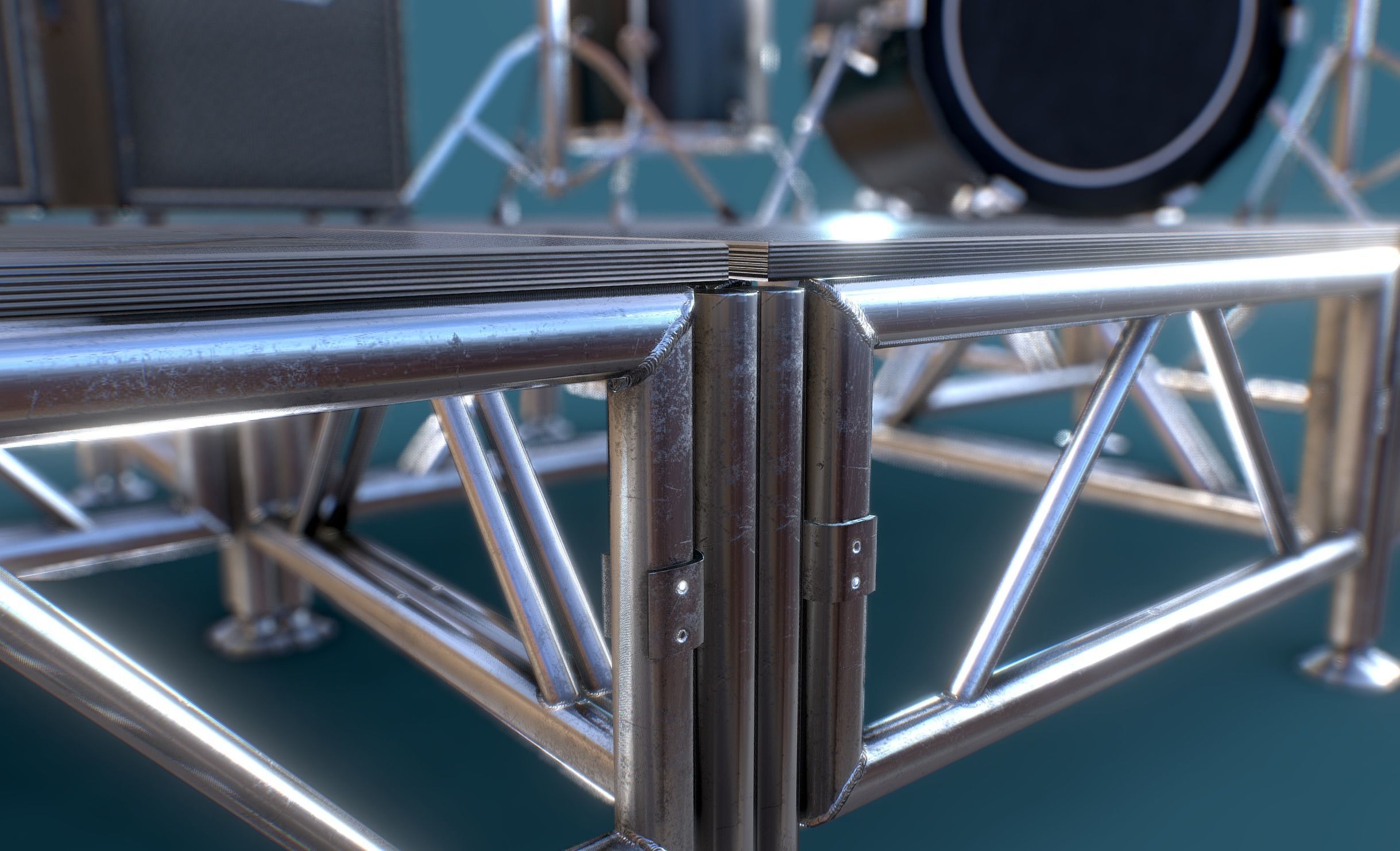 Just a Couple of Drum kits Low-poly 3D model_10
