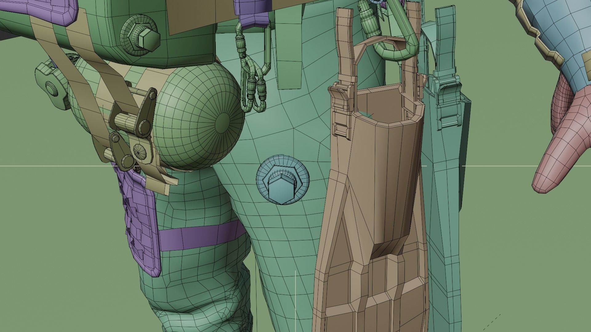 Soldier Diver Drysuit  Low-poly 3D model_21