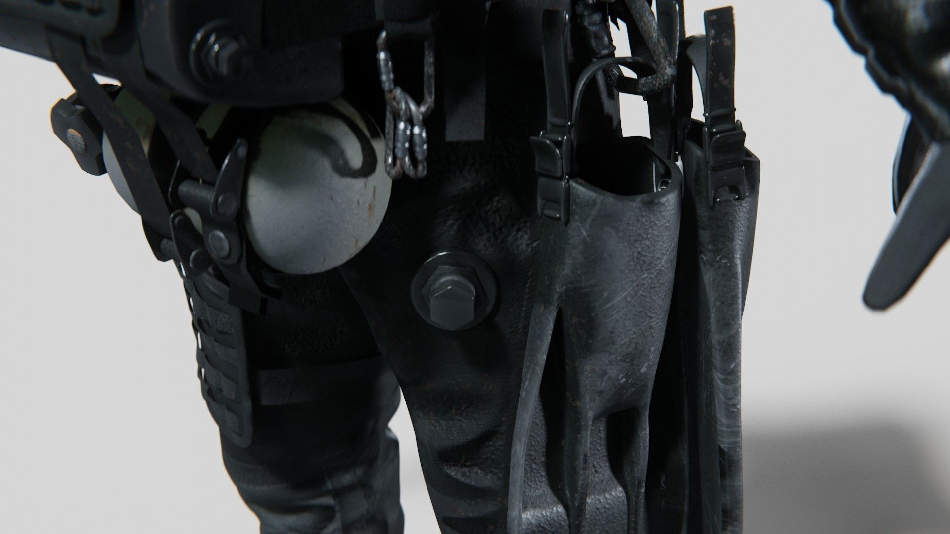 Soldier Diver Drysuit  Low-poly 3D model_9