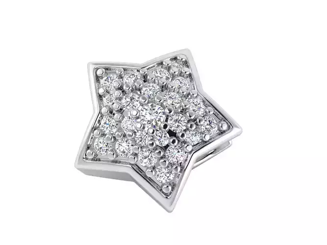 star bead charm with gems