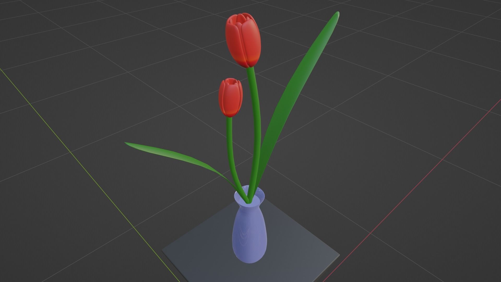 low poly flower Low-poly 3D model_1