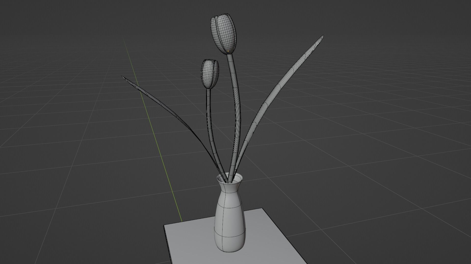 low poly flower Low-poly 3D model_3