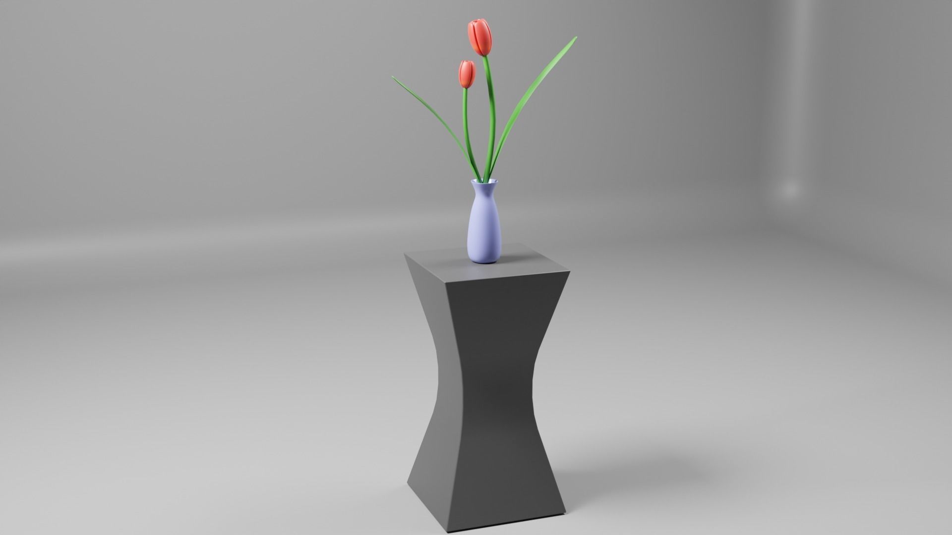 low poly flower Low-poly 3D model_2