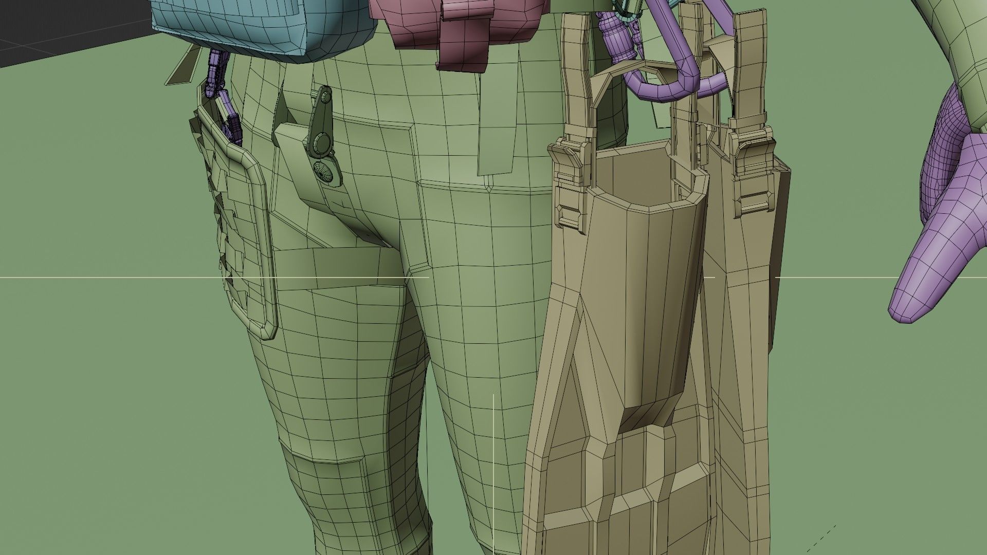 Soldier Diver suit  Low-poly 3D model_21