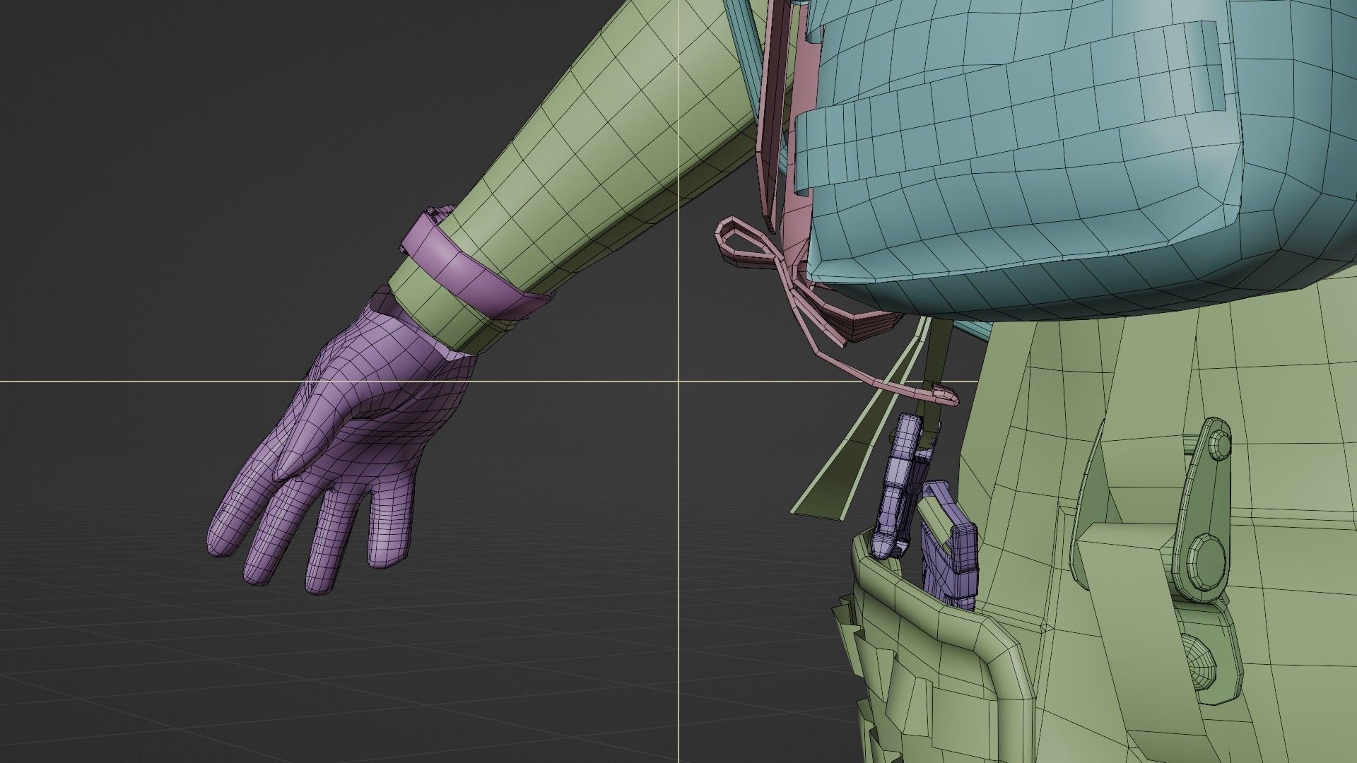 Soldier Diver suit  Low-poly 3D model_23