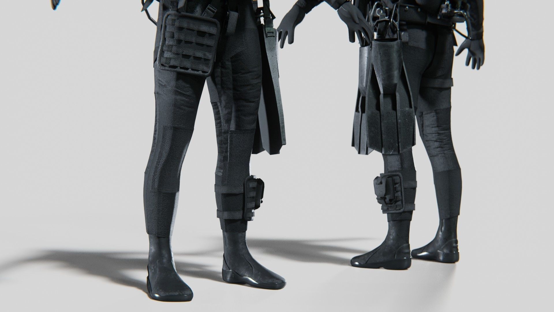 Soldier Diver suit  Low-poly 3D model_8