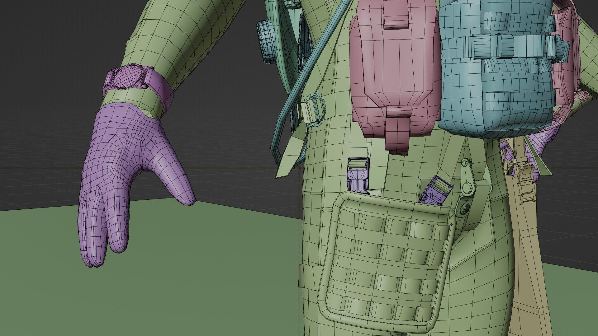 Soldier Diver suit  Low-poly 3D model_22