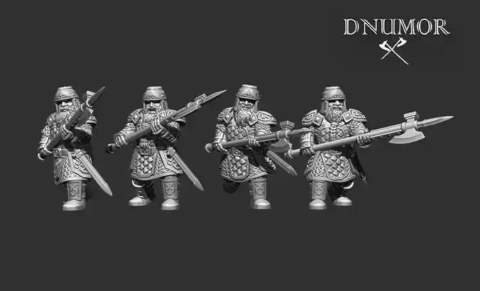 Dwarves City Guards 3D Print Model