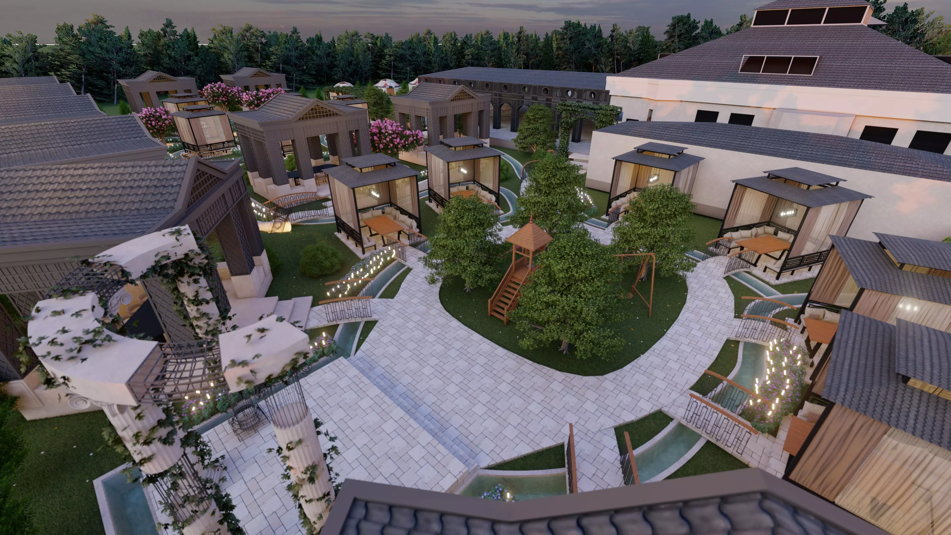 Restaurant Landscape Free 3D model