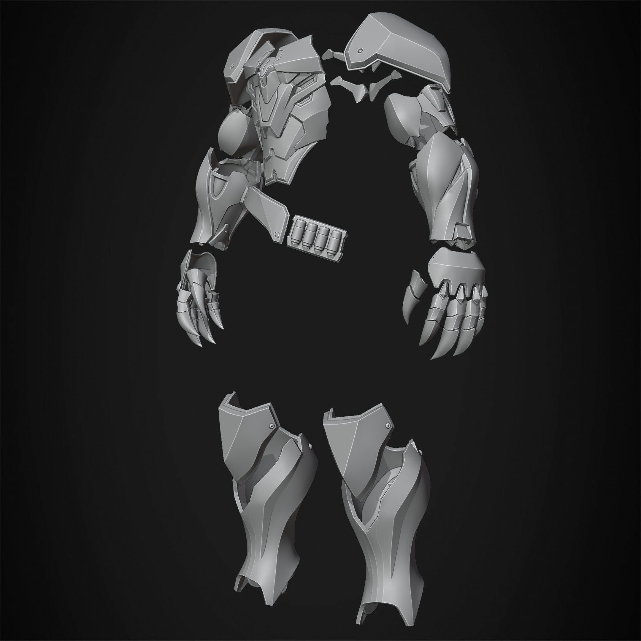 Overwatch 2 Reaper Armor for Cosplay 3D print model_12