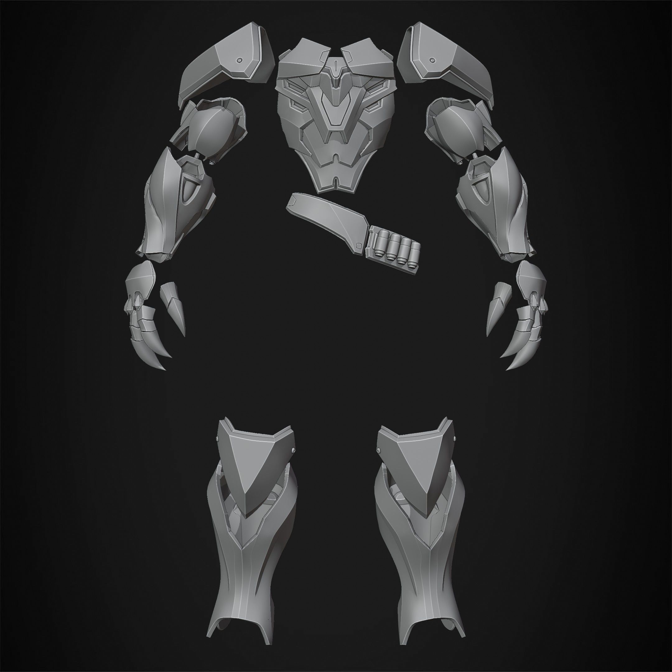 Overwatch 2 Reaper Armor for Cosplay 3D print model_10