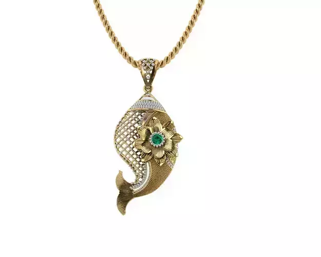 Fish Pendant Carp Caught