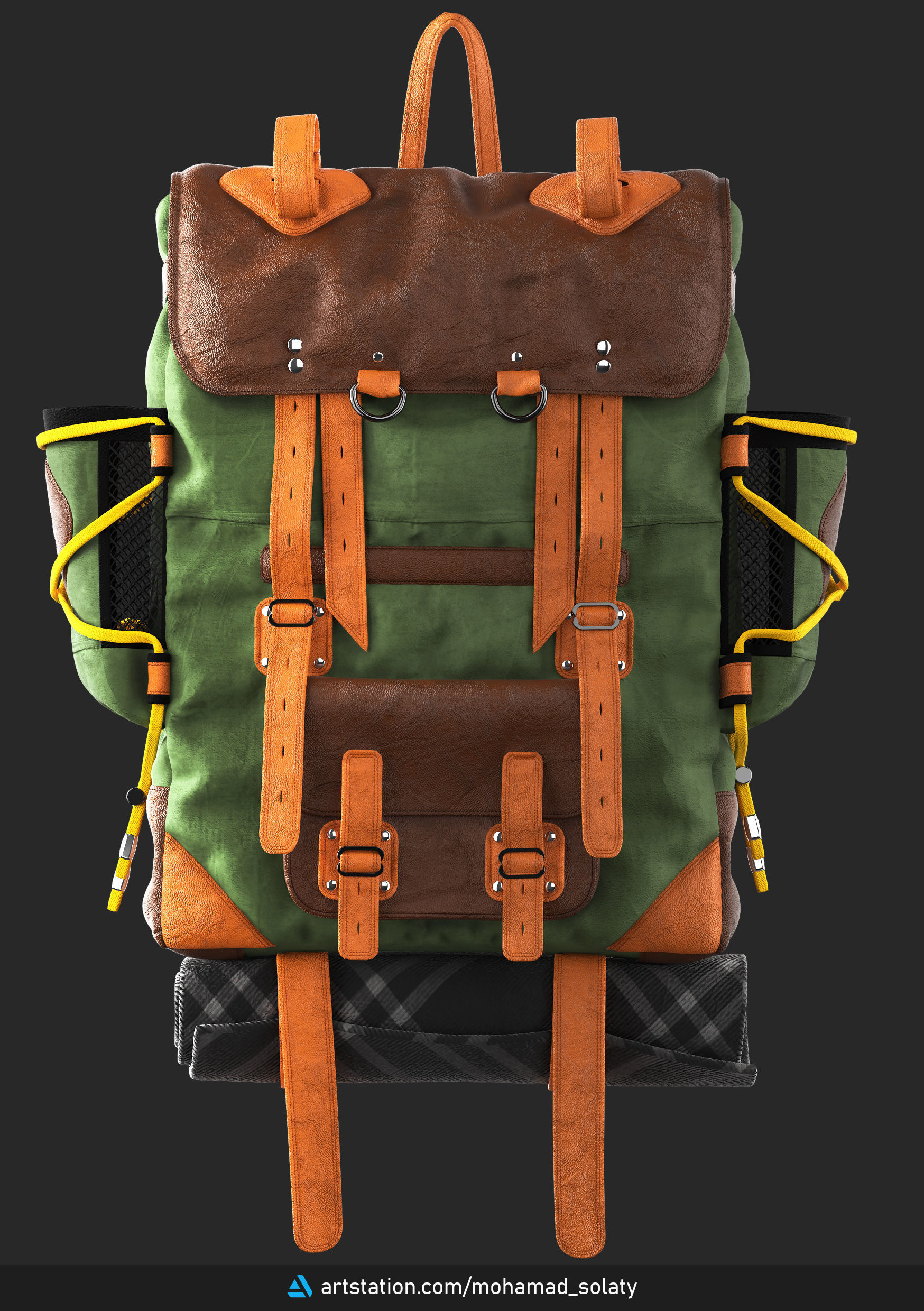 Process of Creating Backpack 2 - Marvelous - CLO Project file 3D model ...