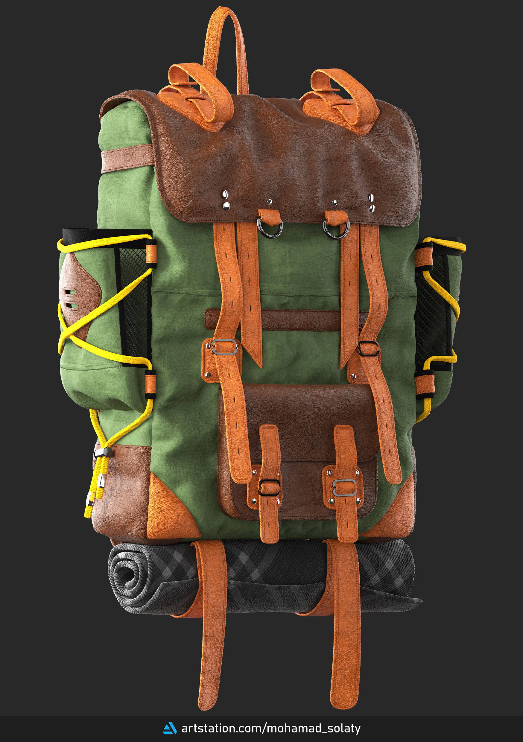 Process of Creating Backpack 2 - Marvelous - CLO Project file 3D model ...