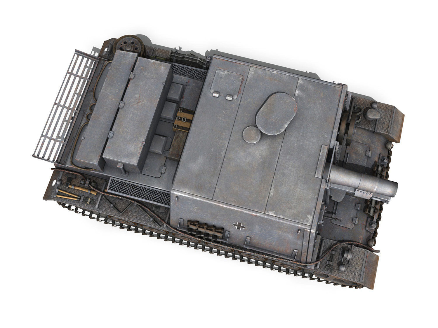Self-propelled heavy Infantry Gun - StuIG 33B 3D model_8