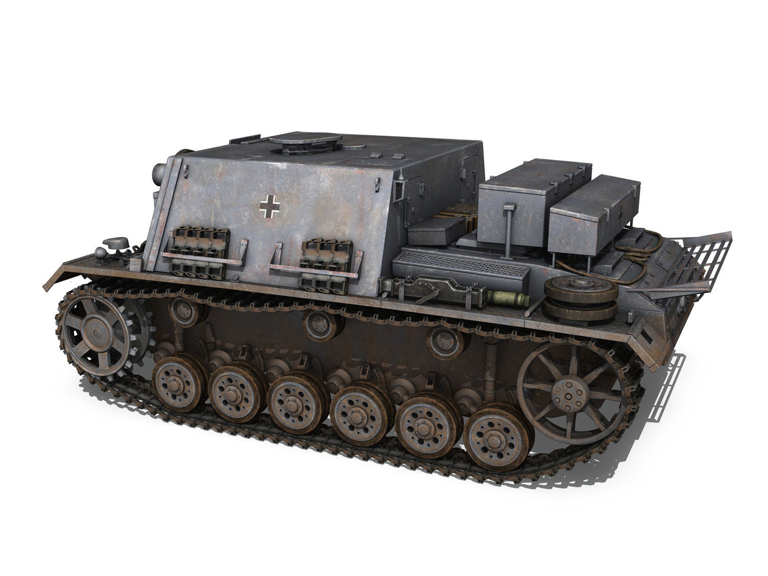 Self-propelled heavy Infantry Gun - StuIG 33B 3D model_3