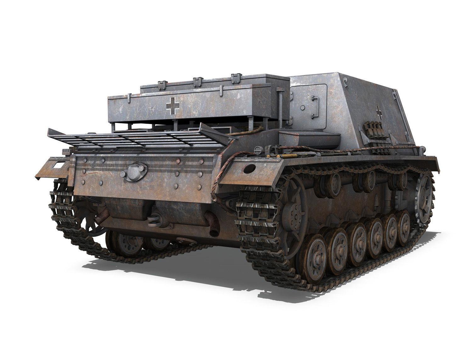 Self-propelled heavy Infantry Gun - StuIG 33B 3D model_5