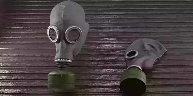 Photorealistic Gas Mask in Sovjet Style 3D Model Collection