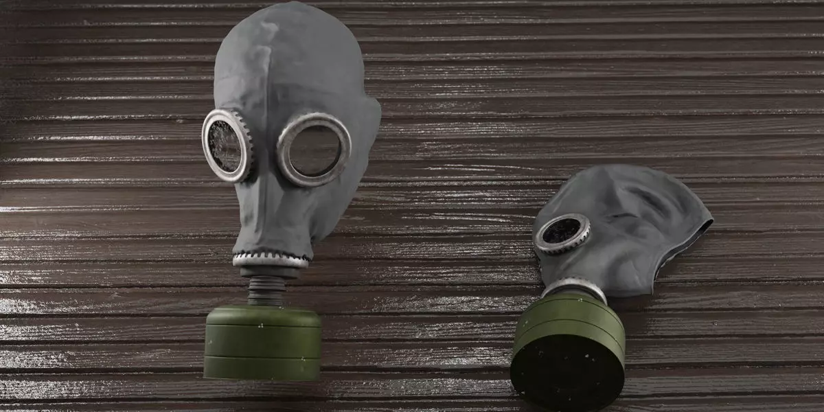 Photorealistic Gas Mask in Sovjet Style 3D Model Collection_0