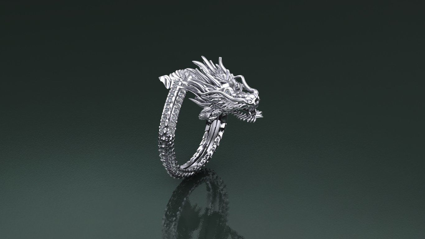 Ring Dragon 3D print model_2