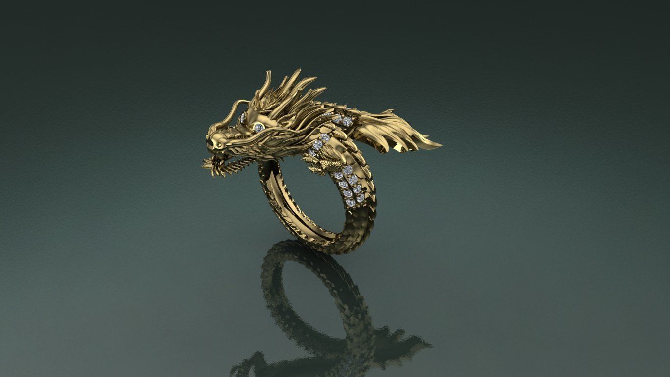 Ring Dragon 3D print model_1