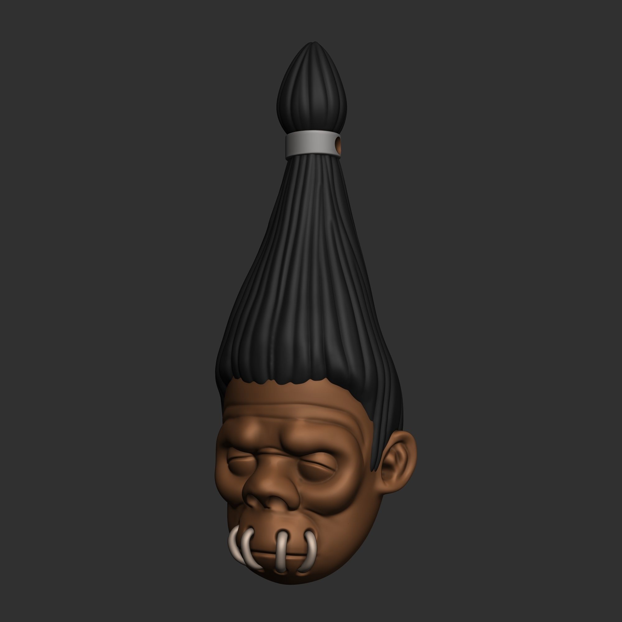 Shrunken Head  3D print model_2