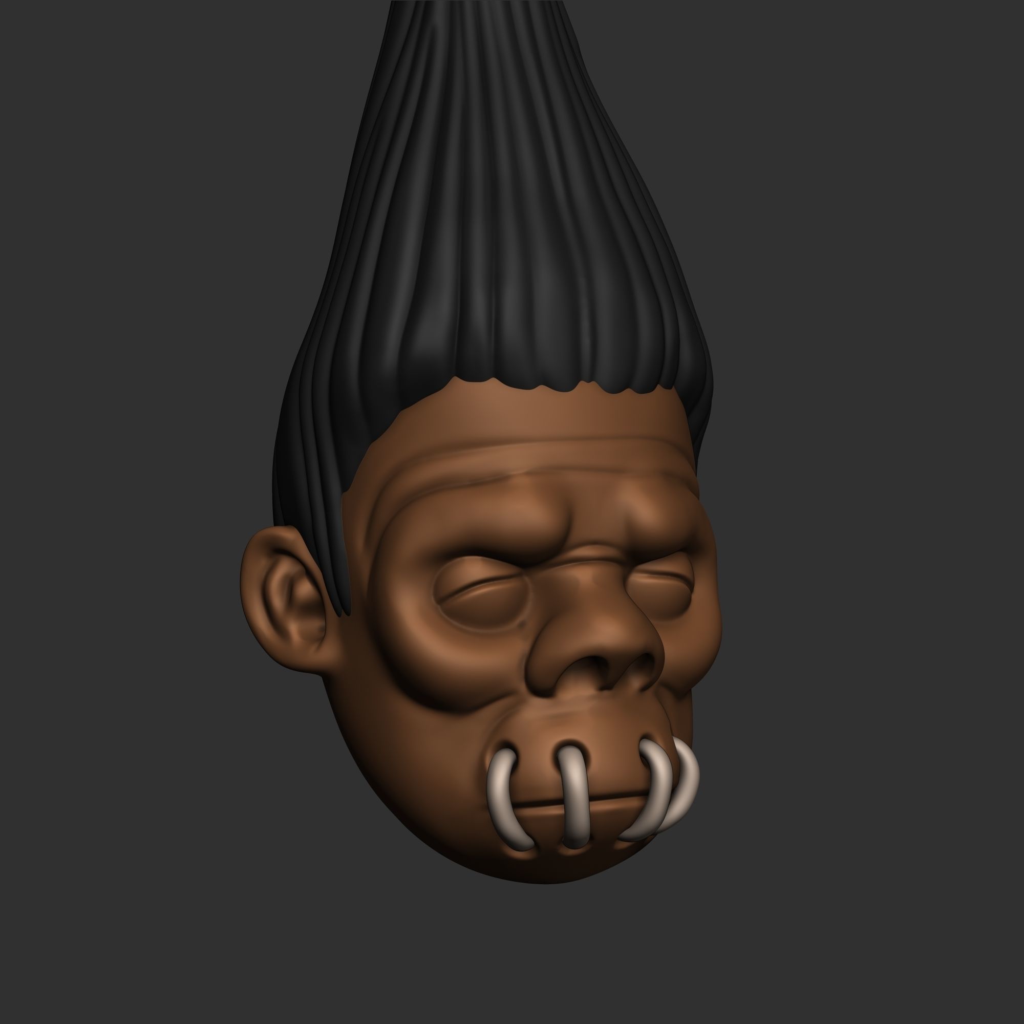 Shrunken Head  3D print model_3