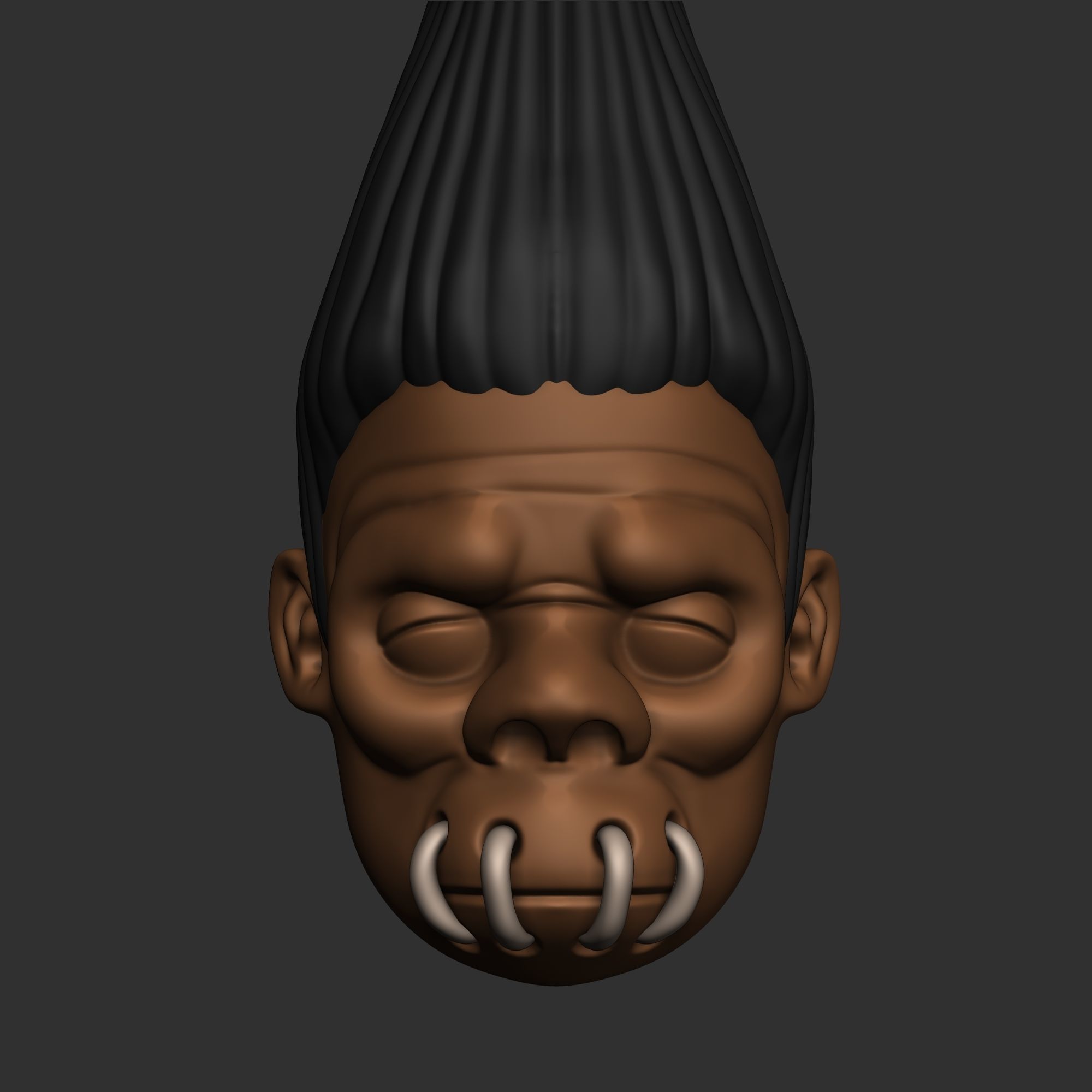 Shrunken Head  3D print model_1
