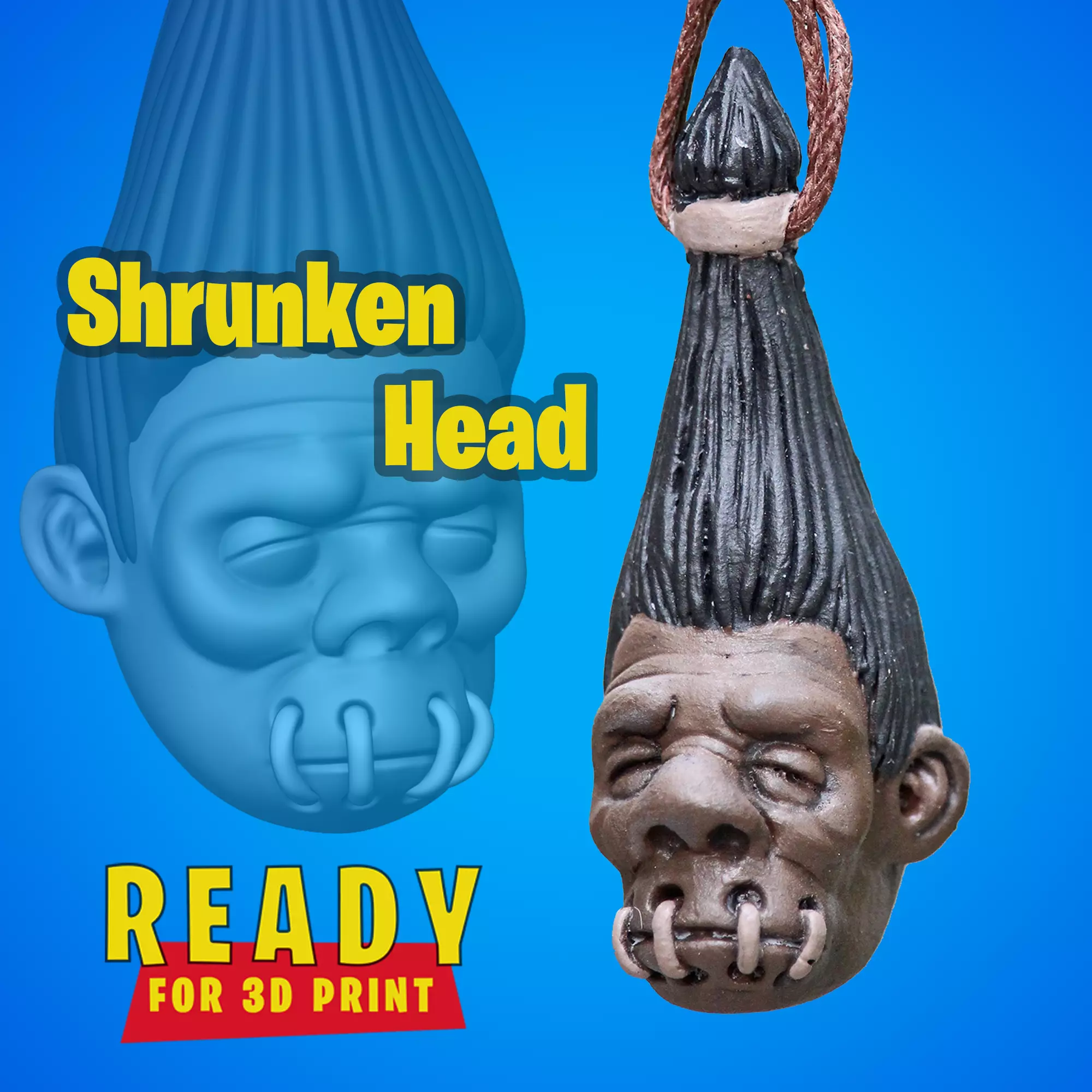 Shrunken Head  3D print model_0
